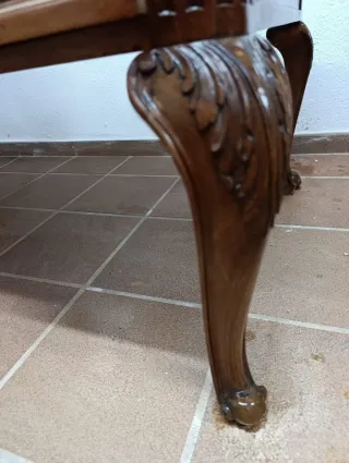 Escritorio bufete antiguo madera de roble macizo