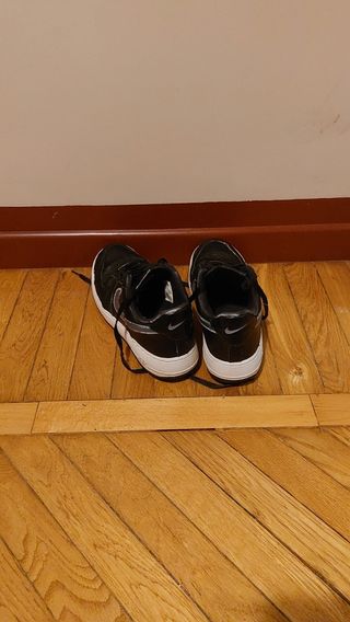 Scarpe Nike Air Force 1 nere e argento