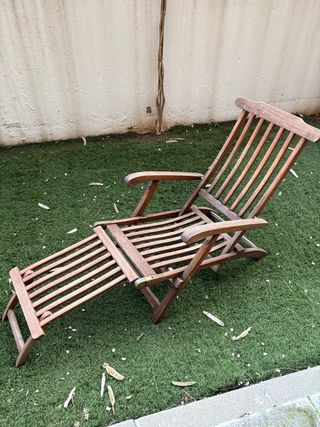 Tumbonas de madera de teca