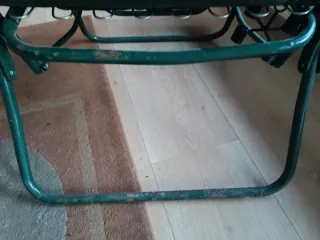 Tumbona / Hamaca de tela y metal