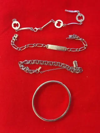 4 Pulseras Plata 925ml