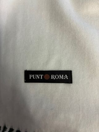 Chal blanco con flecos 180x65 cm