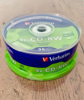 Confezione 25 CD-RW Verbatim 700MB 4x