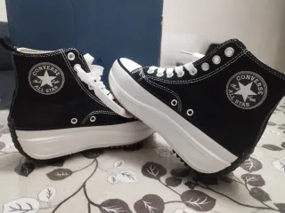 Converse Mujer Botas Plataforma Negras Blancas