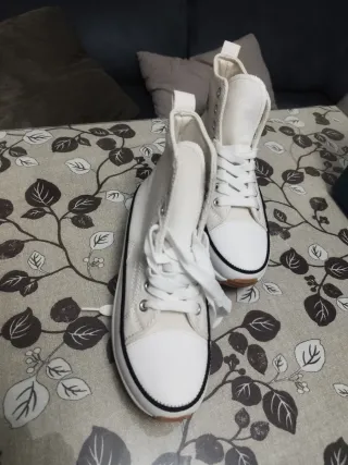 Converse Mujer Botas Plataforma Negras Blancas