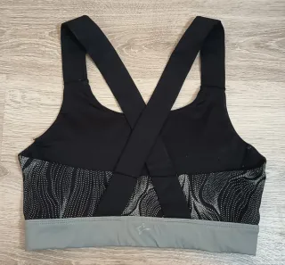 Top deportivo mujer negro y gris - Talla M