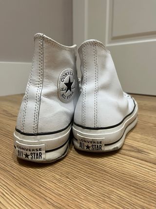 Converse Cuero Plataforma Blancas