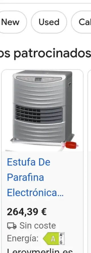 Estufa parafina Zibro Plata