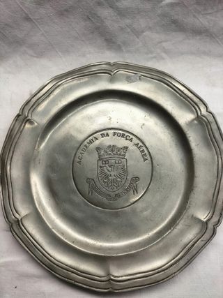 Prato em estanho Academia da Força Aérea