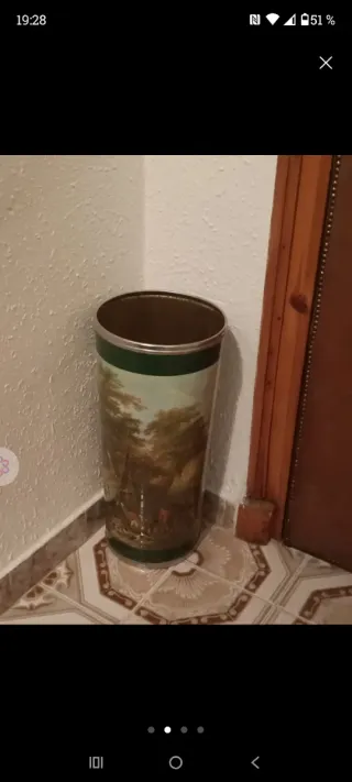 Paragüero clásico, verde con imagen