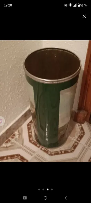 Paragüero clásico, verde con imagen