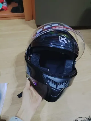 Casco Moto Modular Doble Visera nuevo sin uso.