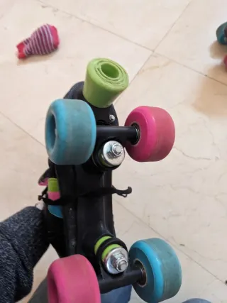 Patines con ruedas de colores