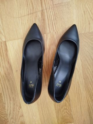 Zapatos tacón H&M negros talla 36