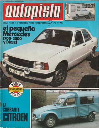 Lote de 8 revistas antiguas de coches. Autopista