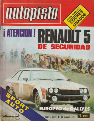 Lote de 8 revistas antiguas de coches. Autopista