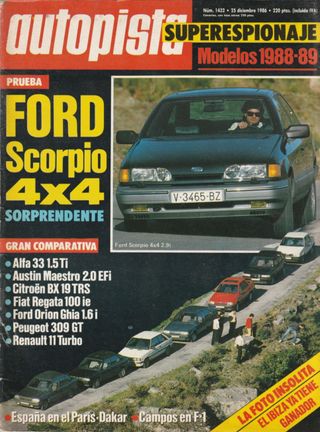 Lote de 8 revistas antiguas de coches. Autopista