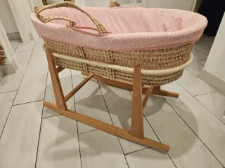 Moisés capazo balancín bebé mimbre