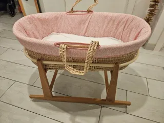 Moisés capazo balancín bebé mimbre