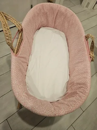 Moisés capazo balancín bebé mimbre