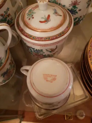 Juego de café pintado a mano