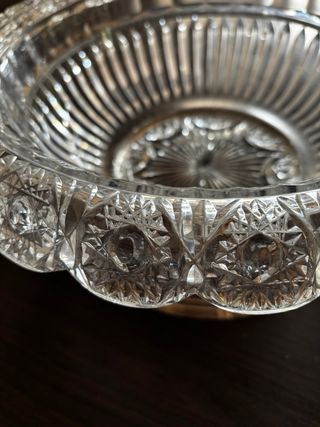 Frutero cristal y plata