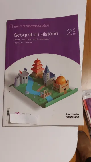 Llibre Diari d'aprenentatge Geografia i Historia