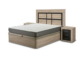 Pack Canapé, Colchón 20cm, Cabezal y Mesitas