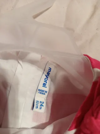 Vestido niña rayas rosa y blanco