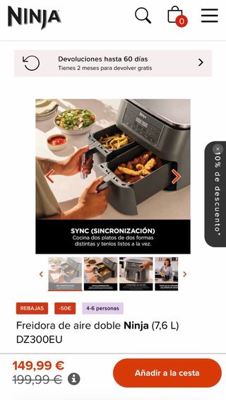 Ninja Air Fryer DualZone NUEVA