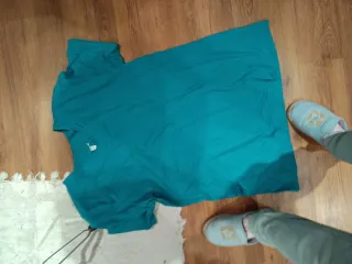 Camiseta premamá prenatal color verde azulado