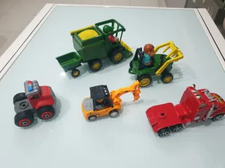 Lotto Giocattoli Veicoli da Cantiere e Agricoli