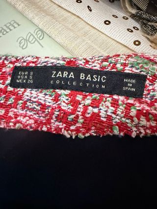 Conjunto Zara Chaqueta y Falda Tweed