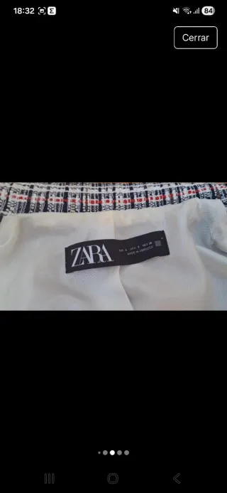 Americana corta Zara cuadros