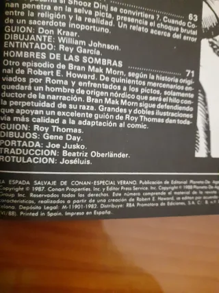 2 Albums especiales La espada salvaje de Conan