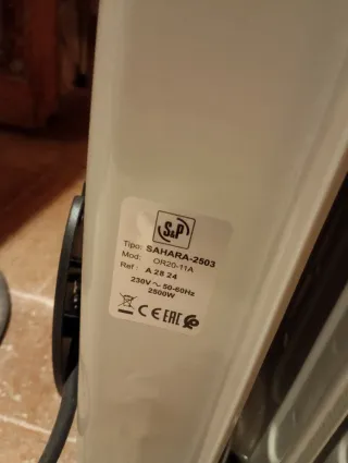 Radiador eléctrico S&P Sahara de 12 elementos