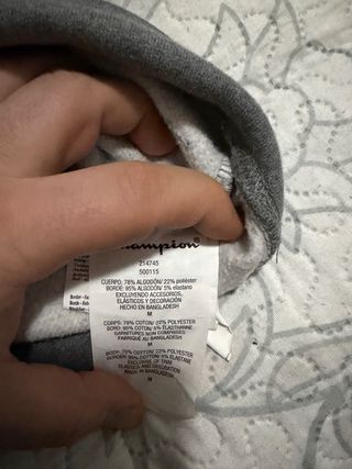 Sudadera Champion gris con cremallera