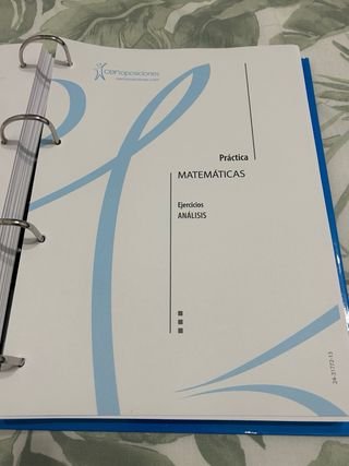 Temario Oposición secundaria Matemáticas