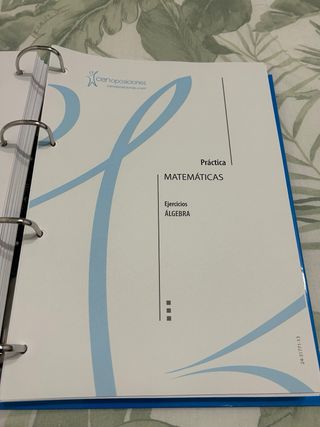 Temario Oposición secundaria Matemáticas