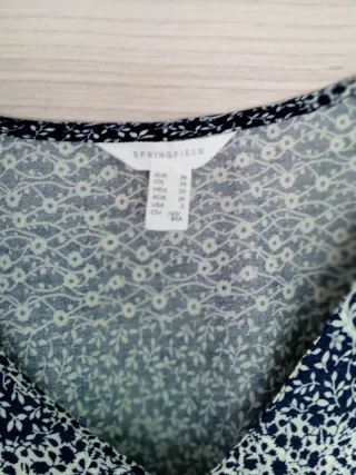 Vestido estampado manga media