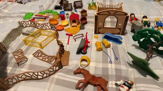 Lote Playmobil Granja con Figuras y Animales