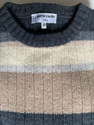 Maglione Pierre Cardin Uomo Lana Beige/Grigio