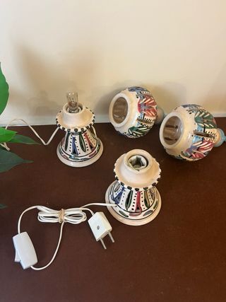 Conjunto Lámparas Estilo Árabe Cerámica
