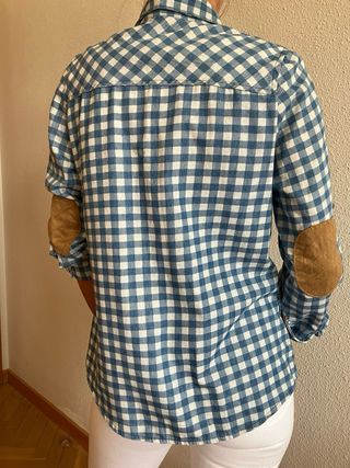 Camisa cuadros azul y blanco