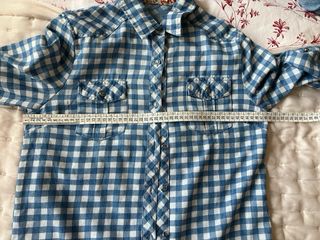 Camisa cuadros azul y blanco