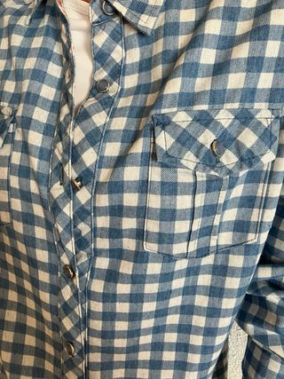 Camisa cuadros azul y blanco