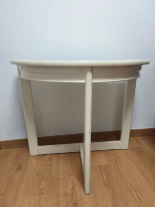 Mesa recibidor madera beige