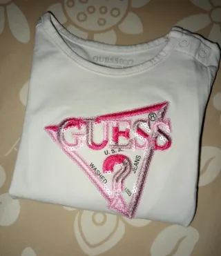 Maglietta Guess bambina bianca