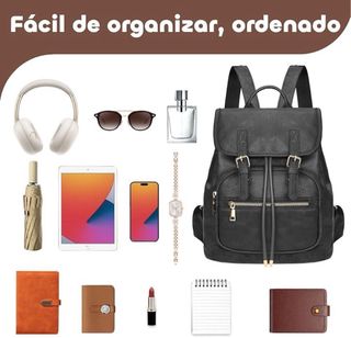 Mochila de cuero vegano antirrobo