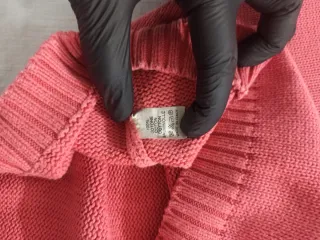 Maglioncino in cotone rosa/rosso